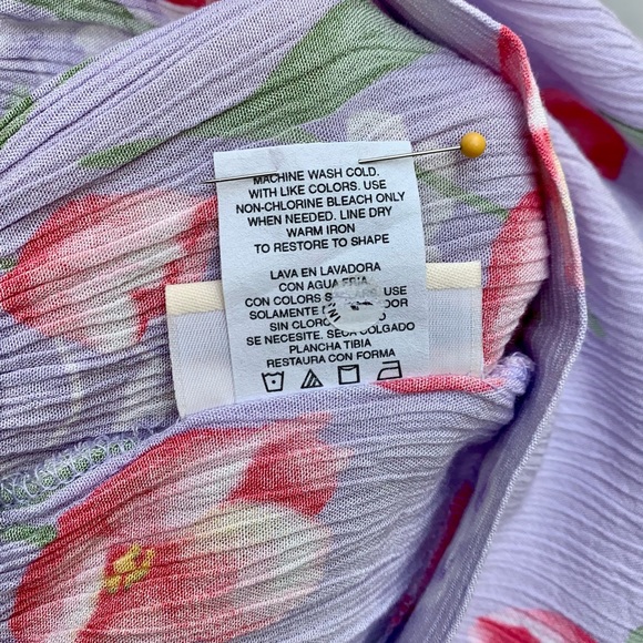 Lavender Floral Midi Skirt - Picture 6 of 8